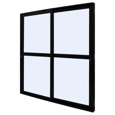 Imagem de Porta de Correr Perfecta 2 folhas Liso 215x150cm Preto - 1077-5730 - JAP