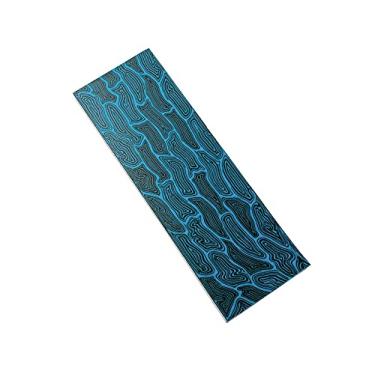 Imagem de RECHERE 2 peças de alça de faca escala lajes punhos G10 padrão de tartaruga damasco facas azuis material de fabricação de arma de espada 130 x 45 x 8 mm