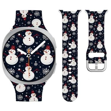 Imagem de Watbro Pulseira de relógio de Natal compatível com Samsung Galaxy Watch 8/8 Classic de 40 mm/44 mm/46 mm, linda pulseira de silicone macio para Samsung Galaxy Watch8 de 40 mm/44 mm 8 Classic de 46 mm