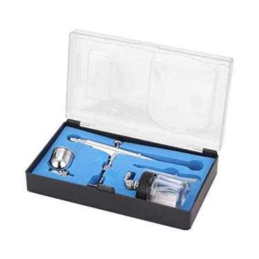 Imagem de Conjunto profissional de aerógrafo t134 para fazer modelos de pintura artística com adaptador g1/8, chave conta-gotas, 2 copos de fluido