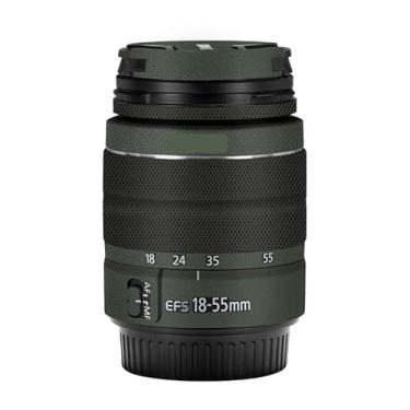 Imagem de EFS 18-55 3.5-5.6 Adesivo de lente de câmera para Canon EF-S 18-55 mm F3.5-5.6 III Película protetora de vinil decalque skin (couro verde)