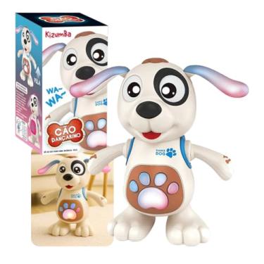 Imagem de Cachorro Robô Boneco Dançarino Movimento Mexe Com Som E Luz Dança Brinquedo Menino Menina Kizumba (Azul)