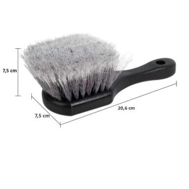 Imagem de Kit De Limpeza Universal Para Rodas De Carro Com Escova E Toalha De La