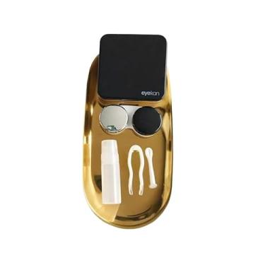 Imagem de Estojo porta lentes de contato com pinça solução espelho e ventosa (Preto)