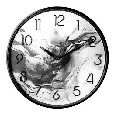 Imagem de Relógio Parede Herweg Alto Relevo 6854 34,6 Cm Preto - Preto