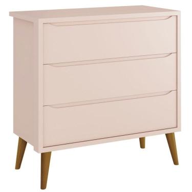 Imagem de Cômoda Gaveteiro Théo New Rosa Fosco Com Madeira - Reller