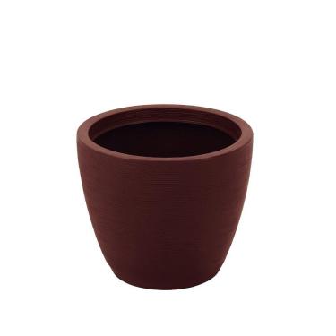 Imagem de Vaso Tramontina Asteca Em Polietileno Concreto Com Prato 38 Cm Tramontina