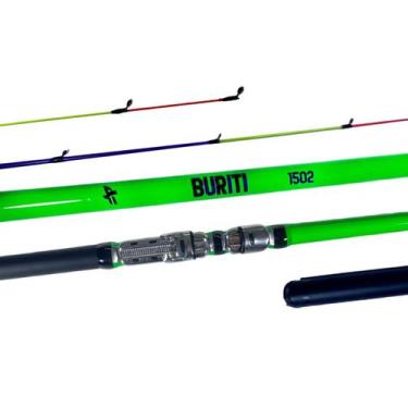 Imagem de Vara Pesca Molinete Albatroz Buriti 1652 1,65m 5-10LBS 2 Partes, Verde