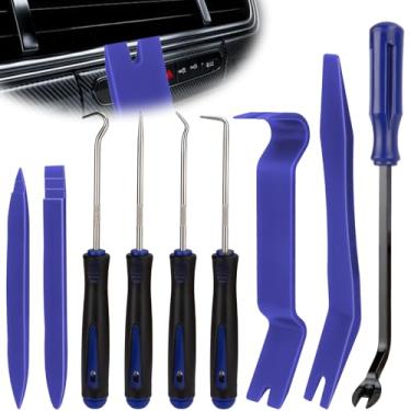 Imagem de BFXM Kit de ferramentas de remoção de acabamento automático de 9 peças, kit de ferramentas de clipe sem arranhões, removedor de fixadores de painel de porta de carro, mini ganchos de precisão
