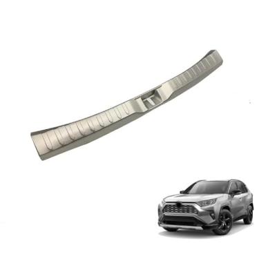 Imagem de Tampa interna do para-choque traseiro para Toyota RAV4 2020-2024, protetor de placa de acabamento de peitoril de carga de porta-malas acessórios internos capa de proteção de porta traseira (prata