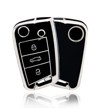 Imagem de Capa para chave Ibiza mk7 Tiguan mk2 para carro Skoda Octavia Volkswagen Golf Key Case Seat Key Cove