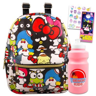 Imagem de Hello Kitty - Mochila Feminina - 25,4 cm - Bolso Frontal - Garrafa de Água - Tatuagens - Pacote de Mochila Hello Kitty