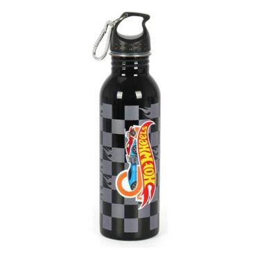 Imagem de Garrafa Aço Inox 750Ml Alça De Mão Hot Wheels - Luxcel
