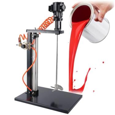 Imagem de IUBGFTO Misturador de tinta pneumático, agitador de ar 5Gal/20L, misturador de revestimento de plataforma elevatória para revestimento de tinta