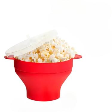 Imagem de Pipoqueira de Microondas，Pipoqueira De Silicone Para Micro-ondas Dobrável C Tampa Balde Pipoca