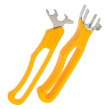 Imagem de 2 peças, ferramenta multifuncional de abertura de casca de noz, abridor de nozes de macadâmia e grampo de nogueira laranja resistente para descascar facilmente