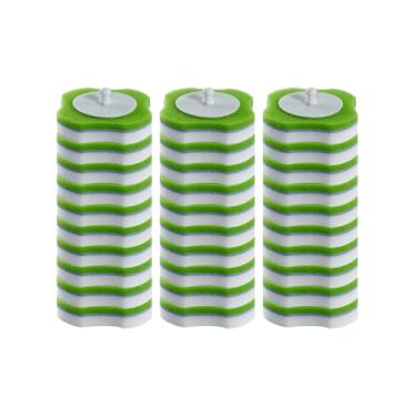 Imagem de Refil de limpador de vaso sanitário, 30 refis descartáveis de esponja mágica para escova de limpeza de banheiro (recargas, 30 peças)