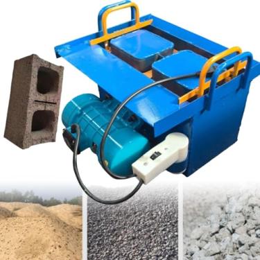 Imagem de Máquina de bloco de concreto, máquina de tijolo de extrusão, máquina de fazer oco elétrico, formação rápida 45s, 30 tijolos A (390 * 190 * 190 mm)