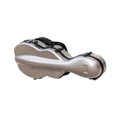 Imagem de Estojo Para Violino Tamanho 4/4, Formato De Cabaça Cinza Prateado, Fibra De Carbono Híbrida Leve Com Trava De Código, Bolsa De Música Estojo para instrumento de violino