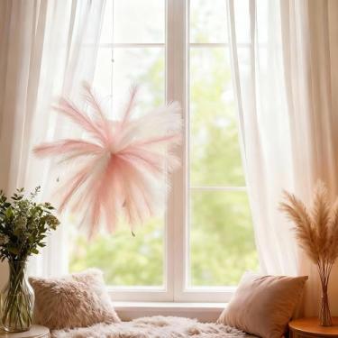 Imagem de Maysing 60 conjuntos de decorações para pendurar no dia dos namorados rosa sintética grama pampa alta floral falso para o dia dos namorados, casa, casamento, decoração boho