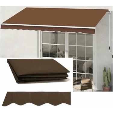 Imagem de Wzglod Protetor solar à prova d'água para ambientes externos, tecido respirável de poliéster resistente, tecido retrátil para toldo de jardim e convés de loja.