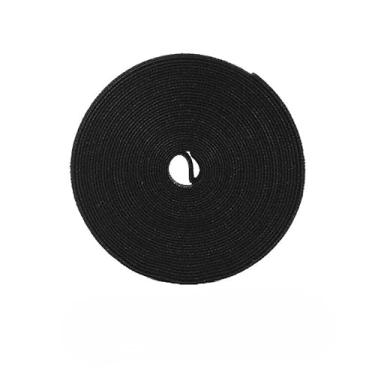 Imagem de Esconde Fio, Organizador de Fio e Cabos Rolo Dupla Face Fecho de Contato - 1.5cm×5 Metros(Preto)