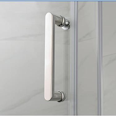 Imagem de Conjuntos de substituição de maçanetas e puxadores de porta de chuveiro para maçanetas de porta de banheiro para box de chuveiro tela interna/externa (tamanho: 300 mm)