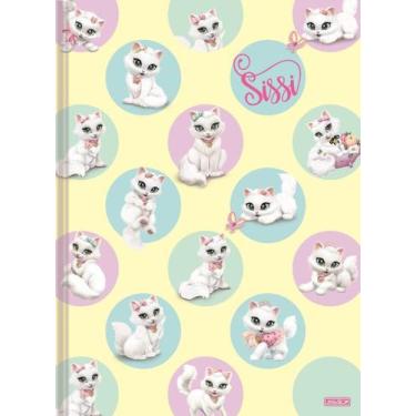 Imagem de Caderno Brochurão Grande Pautado Gatinha Sissi 80 Folhas Capa Dura Ani