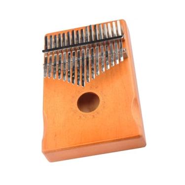 Imagem de Piano portátil 17 teclas kalimba dedo piano pinho madeira corpo teclado instrumento musical para iniciantes (cor: 02)