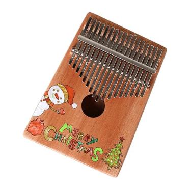 Imagem de Piano de polegar de Natal 17 teclas Kalimba Professional Mini Kalimba Finger Piano Instrumento Musical