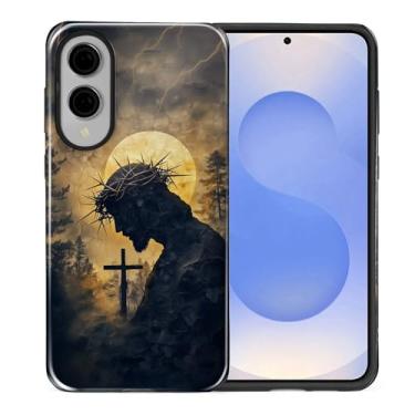 Imagem de CARLOCA Capa para Samsung Galaxy S25 Edge, design de escrituras cristãs inspirado na fé, híbrido, proteção dupla TPU macio + PC rígido, à prova de choque, capa protetora para celular masculina e