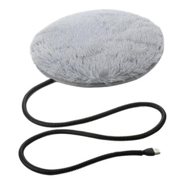 Imagem de WeiLaiKeQi Tapete térmico para gatos, manta elétrica aquecida, cobertor térmico para animais de estimação de pequeno porte, como hamsters, Cinza Claro