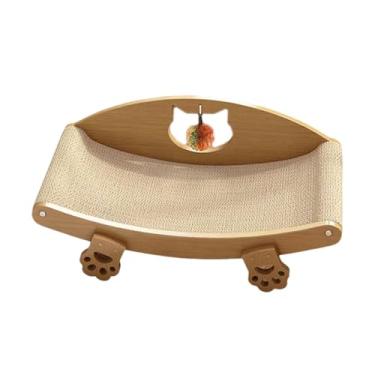 Imagem de ＡＷＨＡＯ Cama arranhadora de sisal para gatos, poste arranhador ao desgaste, presentes criativos para animais de estimação, sofá arranhador para, 50x27x24cm