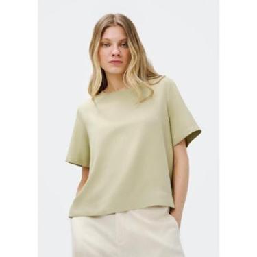 Imagem de Blusa Hering Manga Curta Creponada Feminina-Feminino