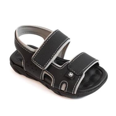 Imagem de Sandália Infantil Molekinho Calce Fácil Papete 2135-137, Preto, 25