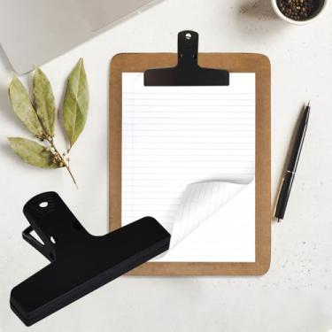 Imagem de Grampo de clipe grande – 1 pacote com clipes de papel de dobradiça de metal para artesanato, sacos de comida, desenhos, fotos em casa, cozinha e escritório