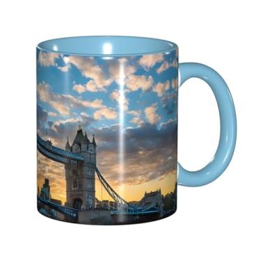 Imagem de Zeraoke Tower Bridge In London Print Canecas de café criativas, personalizadas, presente para família, tamanho de 325 ml, unissex