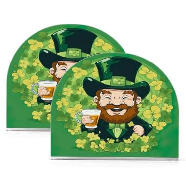 Imagem de Wassud Leprechaun (2) Porta-guardanapos de acrílico, dispensador de guardanapos de papel moderno em forma de U para mesa, cozinha, sala de jantar, bancada 2 peças (comporta 50-60 guardanapos)
