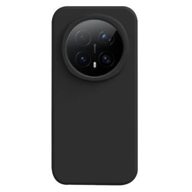 Imagem de LYJSMGZ Capa de silicone líquido para Huawei Honor Magic 8 Pro/Magic 8, revestimento macio de dissipação de calor fino protege arranhões capa fosca contra choque, preta, Majic 8 Pro