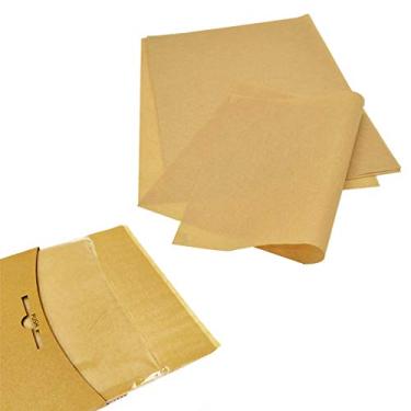 Imagem de 200 unidades de Folhas Papel Pergaminho para Assar Sem Aderência Pré-Cortadas Não Brancas Resistentes à Gordura Revestidas com Silicone Cozinhar Grelhar Fritar Vapor