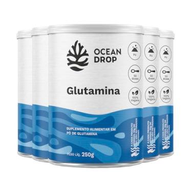 Imagem de Kit 5 Glutamina em Pó Ocean Drop Vegano 250g