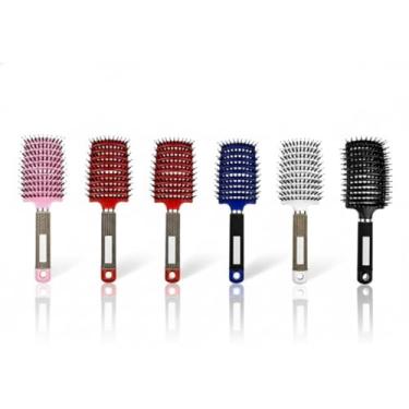 Imagem de Escova Massageadora de Couro Cabeludo Anti-Frizz | Desembaraçadora Profissional para Todos os Tipos de Cabelo