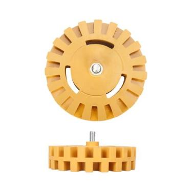 Imagem de Roda De Borracha Para Remoção De Adesivos De Carro 90 100mm Adaptador 