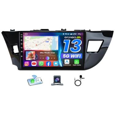 Imagem de Rádio automotivo para Toyota Corolla 2014-2016: 10 polegadas Carplay/Android Auto 5G WiFi 1280 * 800 HD tela sensível ao toque estéreo com Bluetooth 1080P, câmera de backup GPS SWC Link espelhado