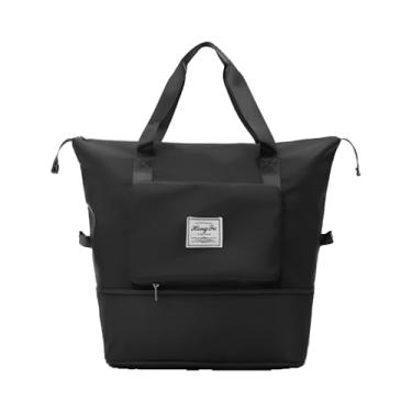 Imagem de Bolsa Dobrável que vira mochila – Compacta, Resistente e Fácil de Levar, na cor Preta – Leve, Prática e Ideal para o Dia a Dia