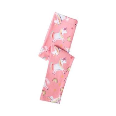 Imagem de Calças Leggings Com Estampa De Unicórnio Para Meninas 2-7T, Calças Ski