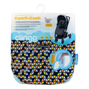 Imagem de Colchonete Almofada Infantil Carrinho Bebê Dupla Face Clingo Cor Triân