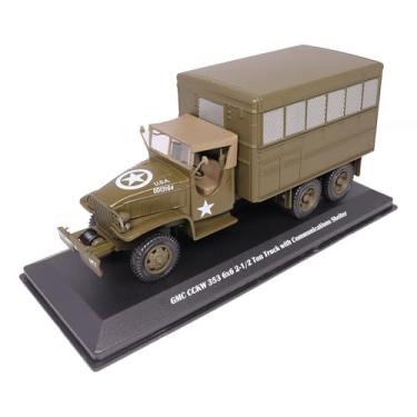 Imagem de Motor city classics Escala 1:43 colecionável militar fundido | GMC CCKW 353 6x6 Caminhão de 2-1/2 toneladas com abrigo de comunicações | Modelo Militaria Diecast 24214-41