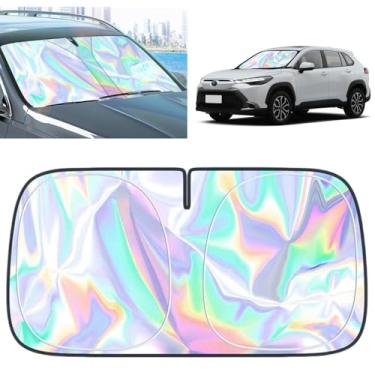 Imagem de Para Toyota Highlander Para-brisas Para-brisas - Capa de Para-brisa Dobrável Sombra de Sol Highlander 2001-2025 Acessórios Protegem o Carro de Raios Solares Sobrepostos Pára-sol Janela Reflexiva UV