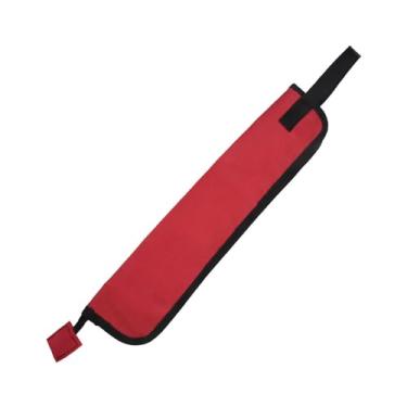 Imagem de Cryfokt Estojo de Baqueta Bolsa de Armazenamento Elegante Com Alça Portátil para Entusiastas de Bateria e Artistas (Vermelho)